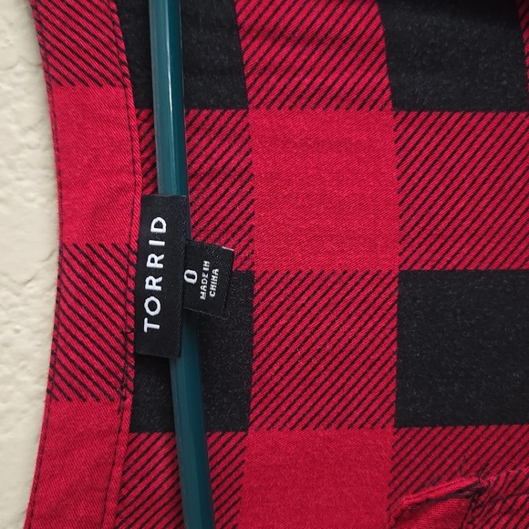 Torrid Mini Challis Zip-Front Shirt Dress - Picture 6 of 7